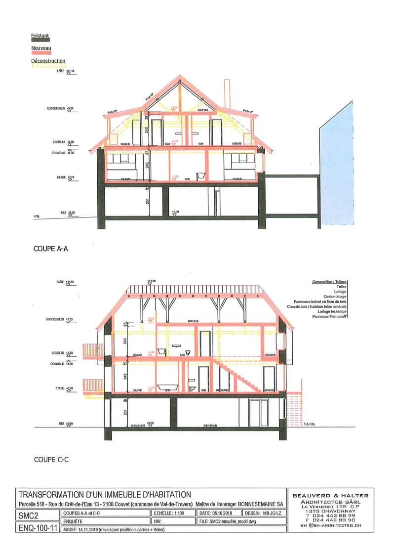 Floor plan of a house with two floors, showing dimensions and structural details.