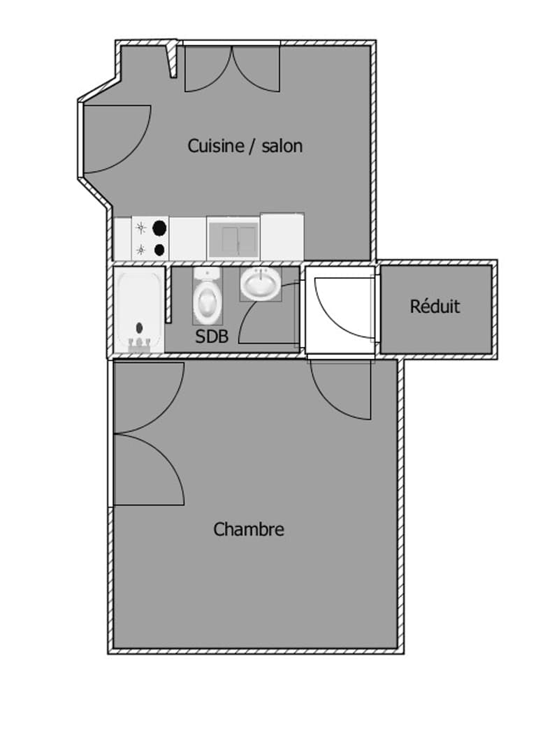 Cent-Pas 2, Corcelles - Cozy studio for rent immediately (7)