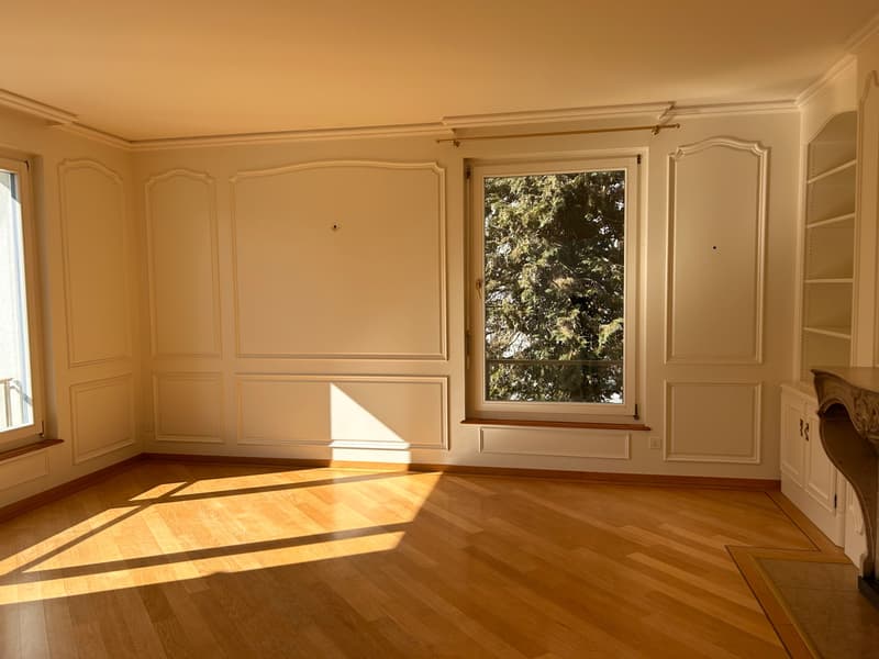 Espace bibliothèque avec cheminée