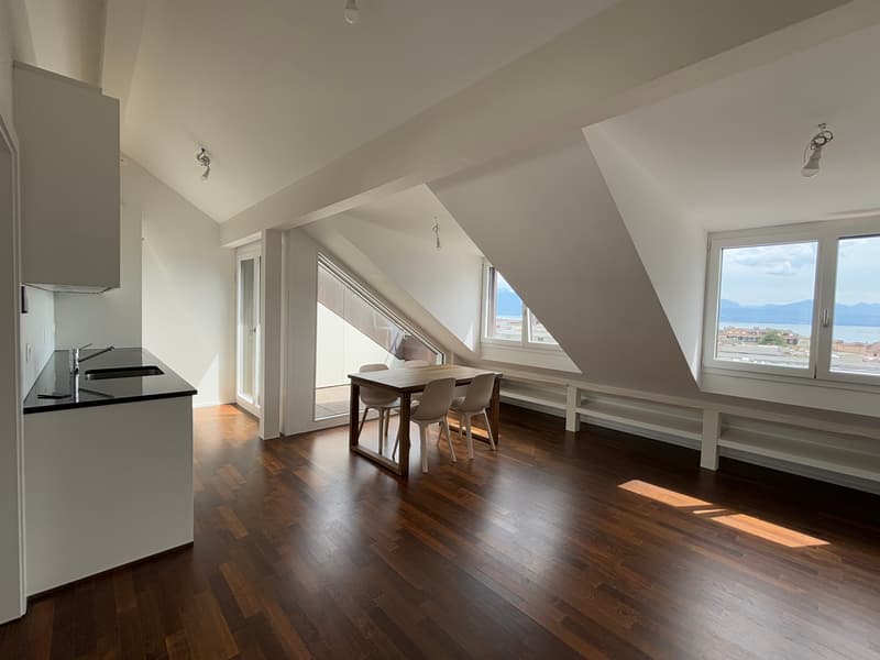 Meraviglioso appartamento in attico moderno con balcone - Sotto la stazione - Vista sul lago e sulla città (7)
