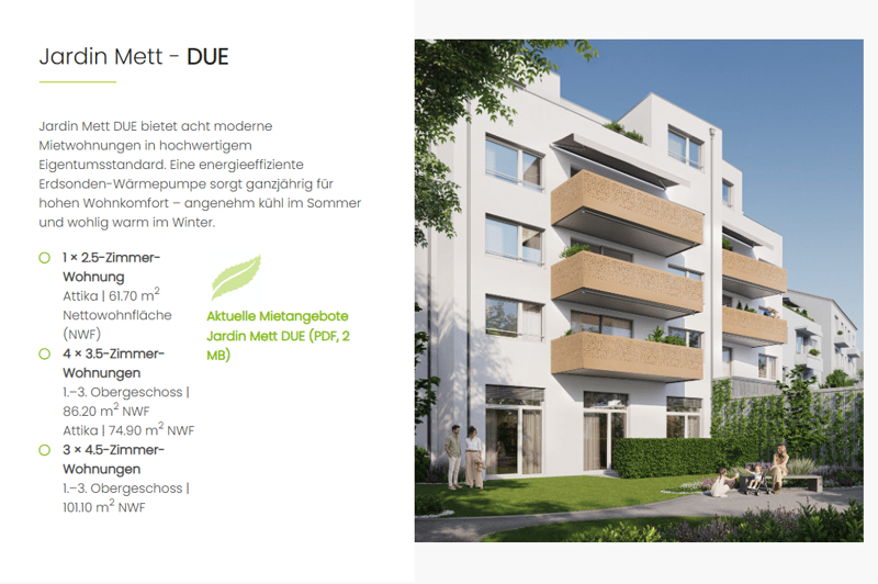 Wohnen im Jardin Mett - DUE / Vivre au Jardin Mett DUE (4)