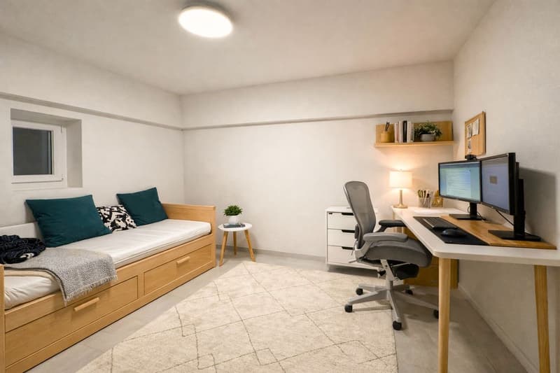 Bureau / chambre d'amis au sous-sol
