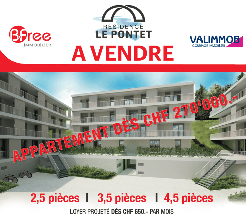 Nouveau Résidence "Le Pontet" / Appartements neuf en PPE balcon-terrasse parking intérieur (1)