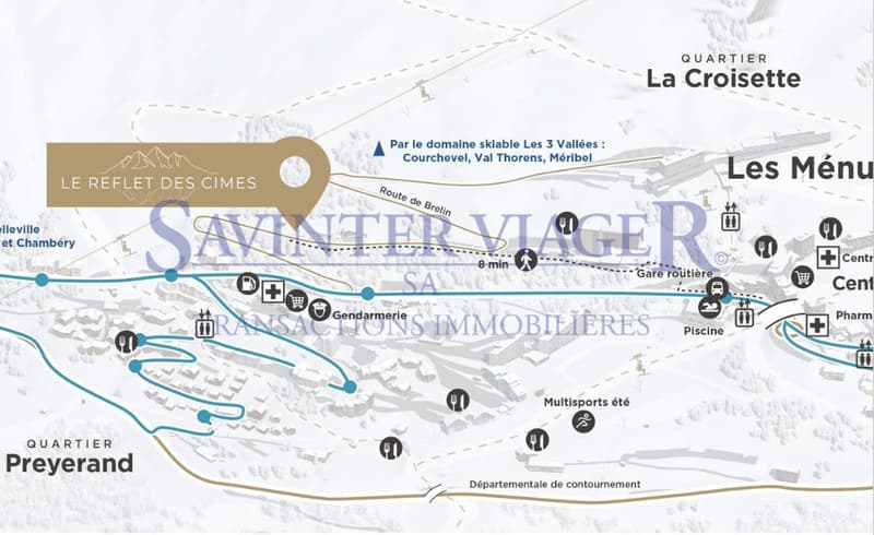 T3 au centre du PLUS VASTE domaine skiable AU MONDE Les 3 Vallées (6)