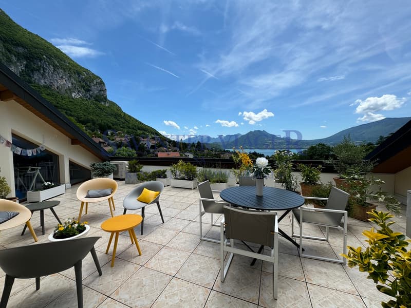 Villa sur les toits. Terrasse de 60m2. Vue lac 180. VIAGER. (1)