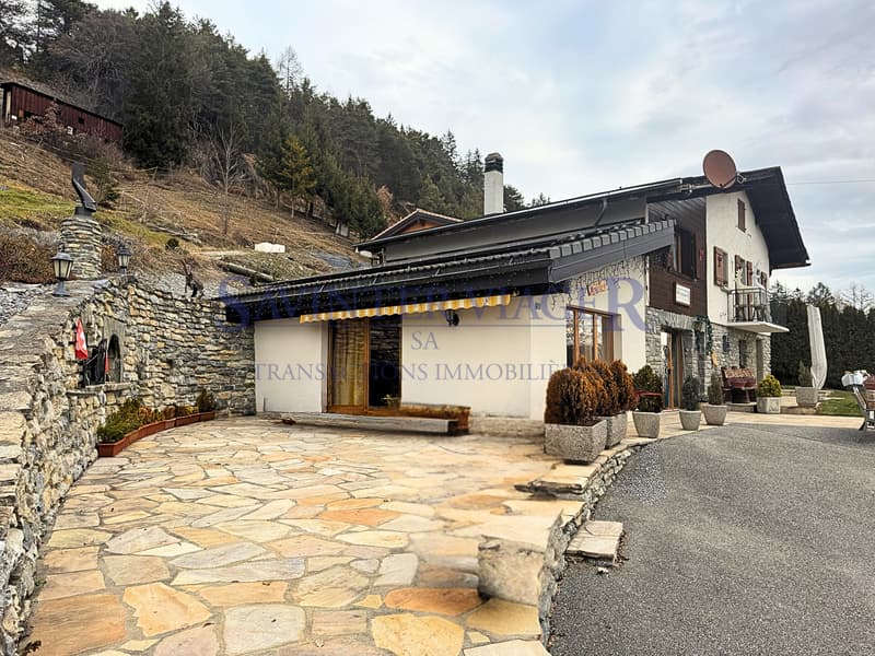 Savièse, Chalet rustique avec une magnifique vue - Viager occupé (13)