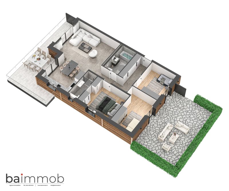 Magnifique appartement 4,5 pièces de 135 m2 avec terrasse et jardin privatif (6)