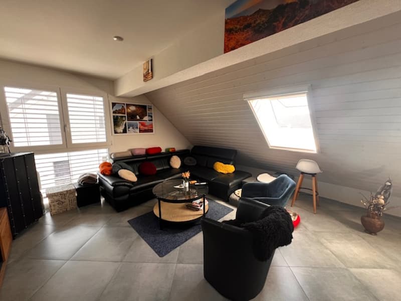 Appartement quasi neuf en attique avec terrasse à Villars-le-Terroir (3)