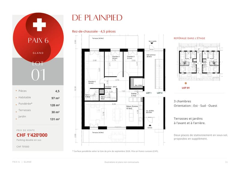 Promotion: Superbe appartement de 4,5 pces avec jardin privatif (10)