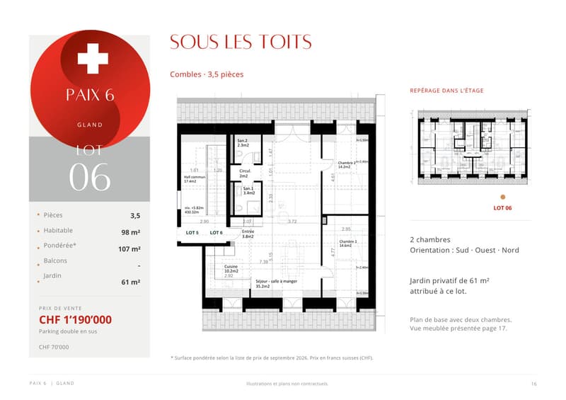 Sur plans: Bel appartement de 3,5 pièces, pour privés ou investisseurs (10)