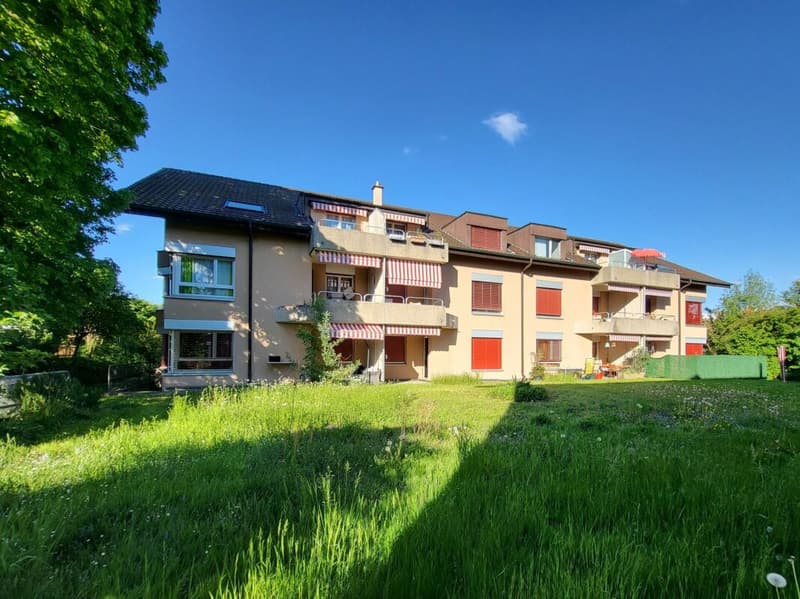 Appartement de 3.5 pces au rez-de-chaussée avec terrasse et pelouse / 3.5-Zimmer-Wohnung im Erdgeschoss mit Terrasse und Rasen Bösingen (2)