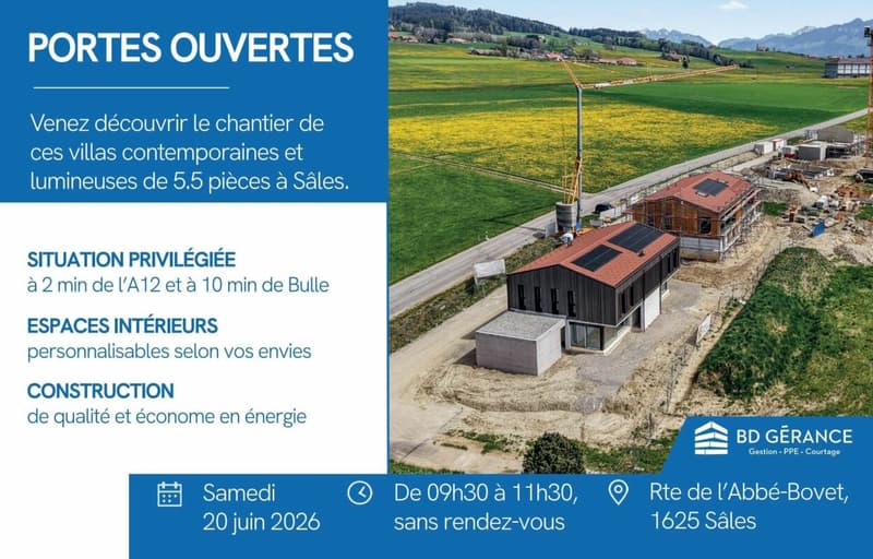 6 ville a schiera nuove di 5.5 locali a Sâles (1)