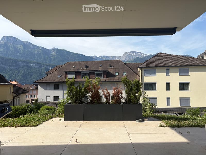 Terrasse mit Bergsicht