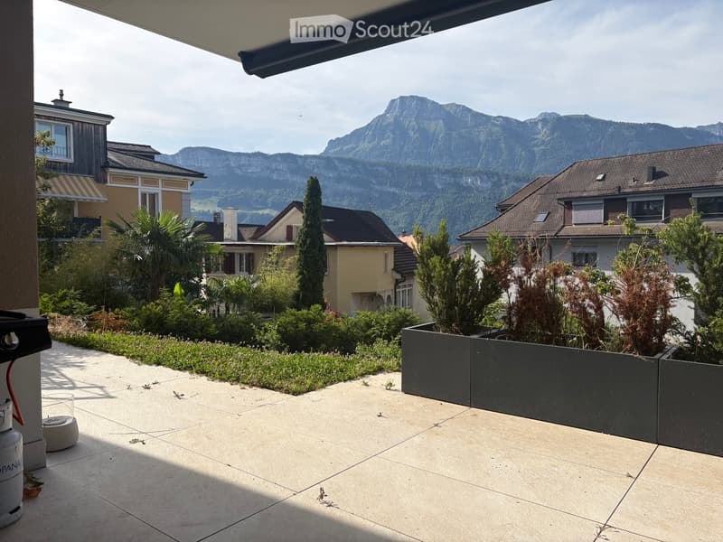 Terrasse mit Bergsicht
