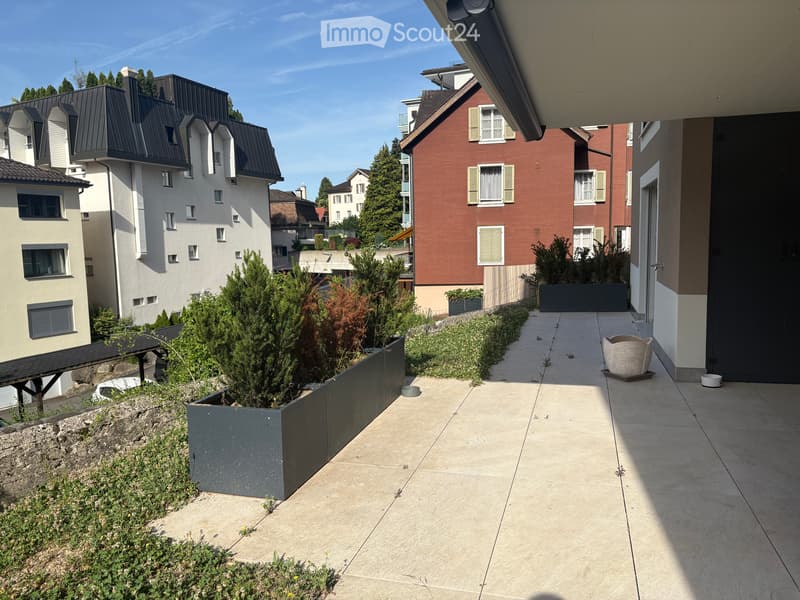 Terrasse mit Bergsicht