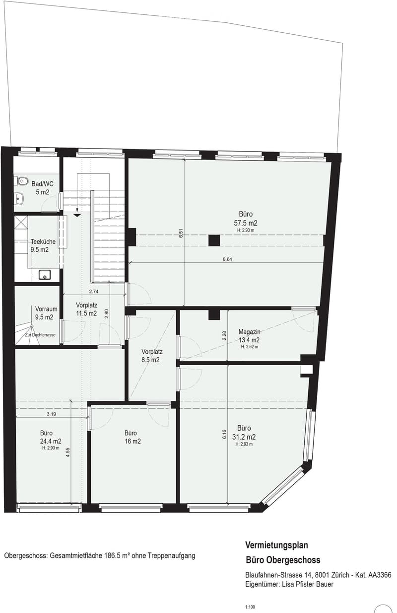 office spaces on multiple floors, different sizes of office spaces