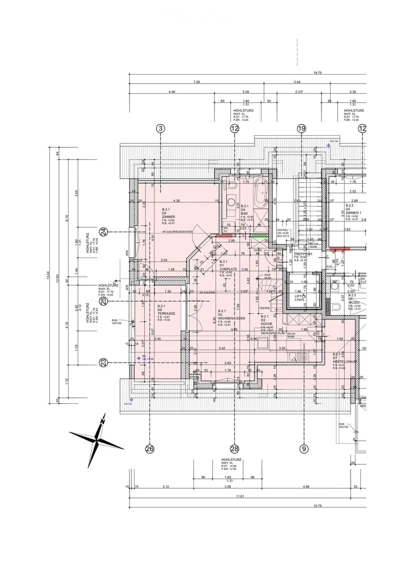 Floor plan of a multi-room residential space, including living room, kitchen, bedrooms, bathrooms, and a terrace.
