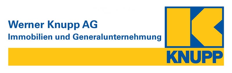 Logo of Werner Knupp AG with blue and yellow design