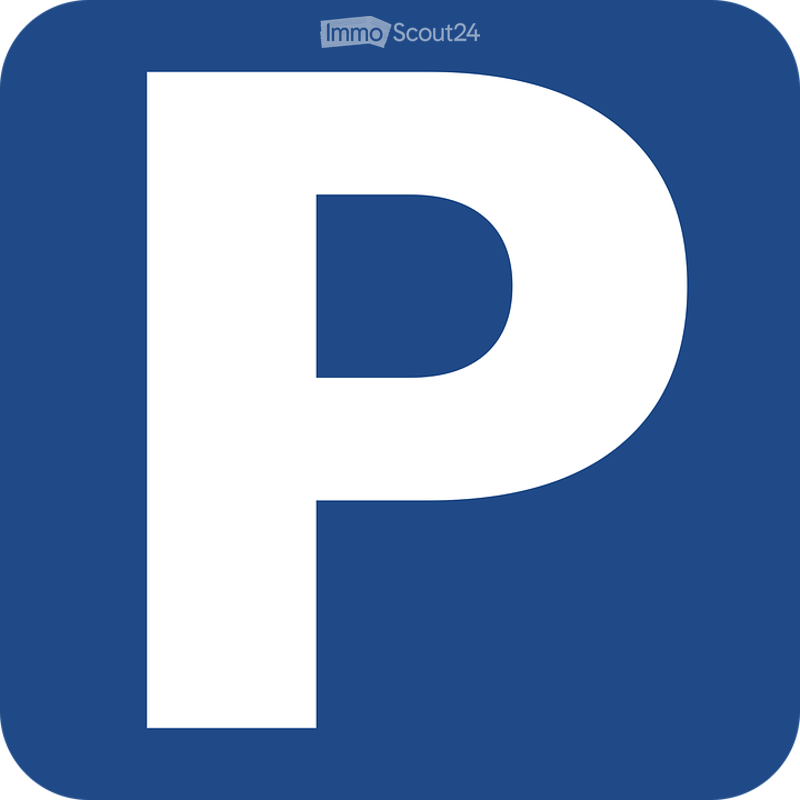 A blue square with a white letter "P" in the center.