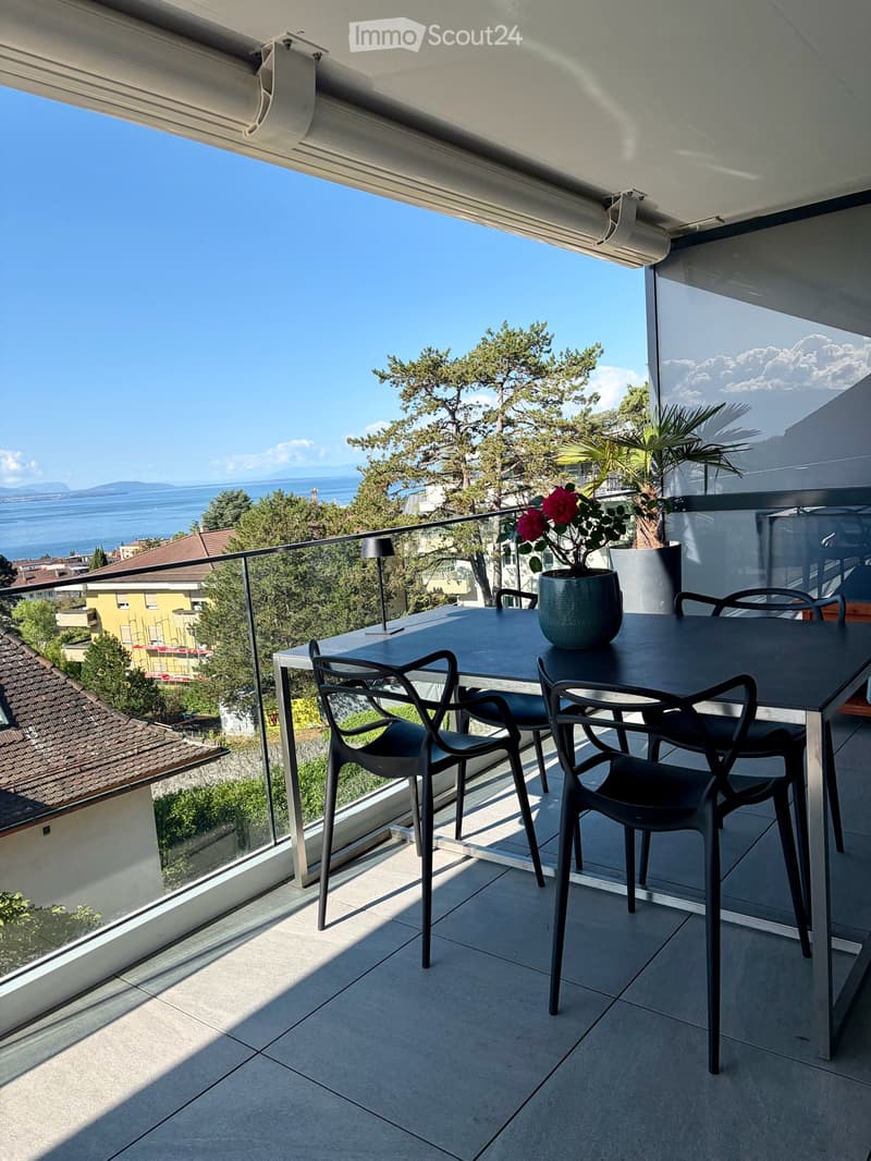 Reprise de bail - 2.5 pièces neuf 65.9m2 + terrasse 18.4m2 + cave + Place de parc, VUE LAC (6)