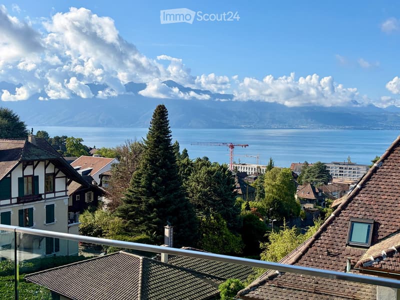 Reprise de bail - 2.5 pièces neuf 65.9m2 + terrasse 18.4m2 + cave + Place de parc, VUE LAC (3)