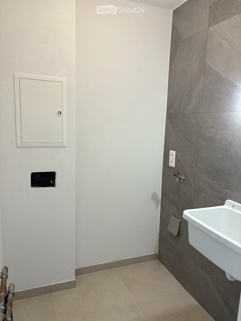 buanderie indépendante, connexion pour colonne de lavage.