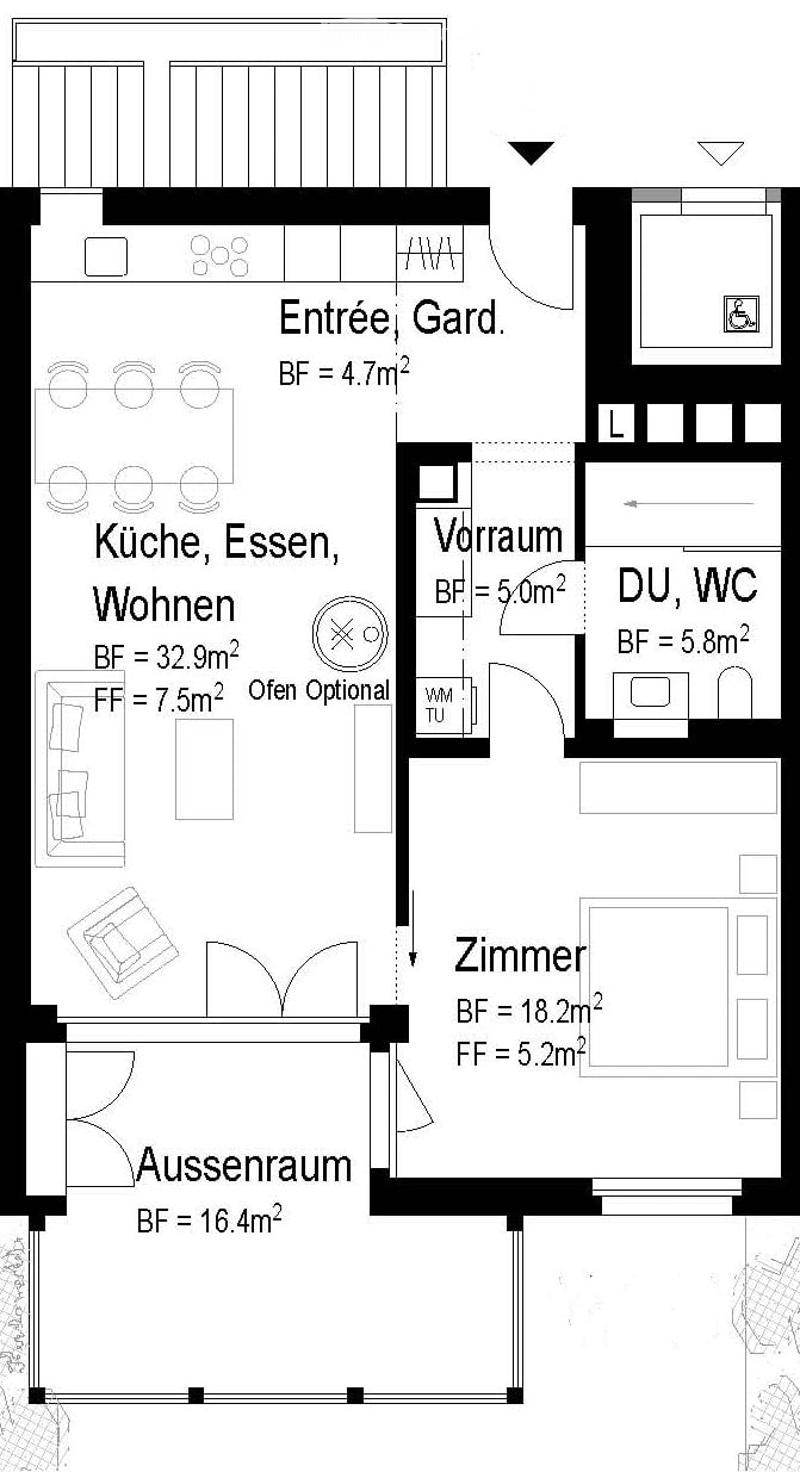 entrance hall, kitchen, dining area, living room, bedroom, bathroom, hallway, bathroom, balcony