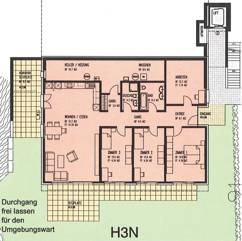 Modernes und grosszügiges 5½-Zimmer-Terrassenhaus mit Garten und Doppelgarage (3)