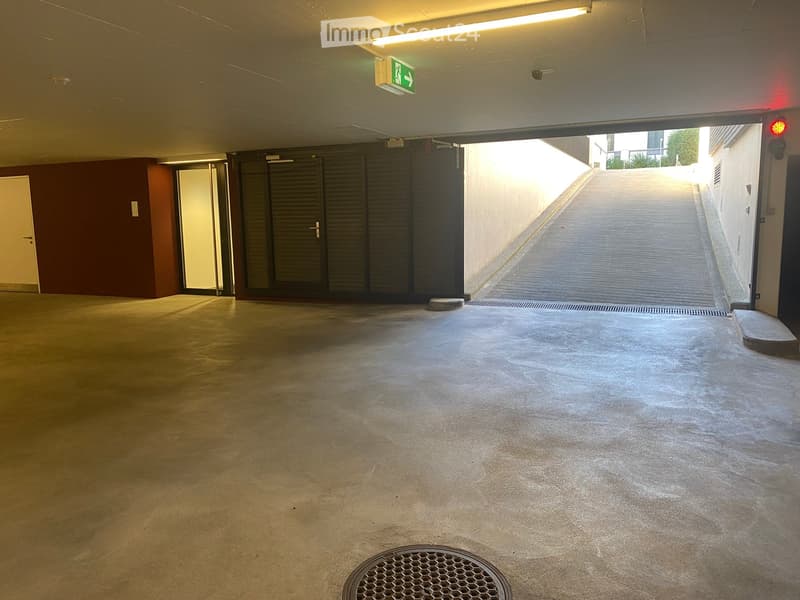 {"type": "Garage", "objects": [], "description": "Empty underground garage with concrete floor, fluorescent lighting, and an open doorway leading outside.", "localized_descriptions": {"EN": "Empty underground garage with concrete floor, fluorescent lighti