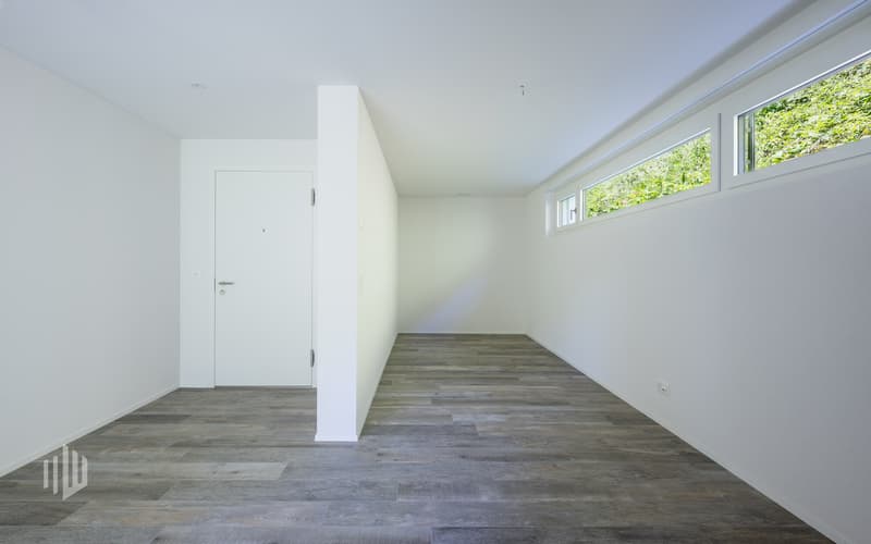 Eingangsbereich vom Treppenhaus ins Obergeschoss, offenes Zimmer