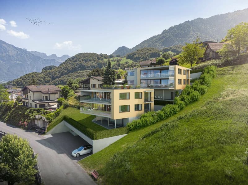 Exklusive 5.5 Zimmer-Terrassenwohnung mit Blick auf den Walensee (1)