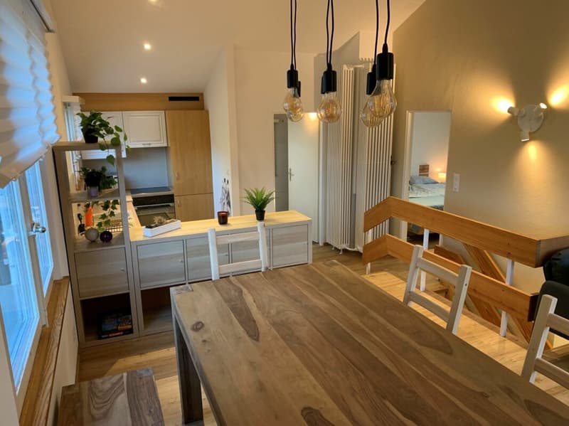 Charmantes 3.5 Zi.-Ferienhaus mit Bergsicht & Garten - nah am Golfplatz (3)