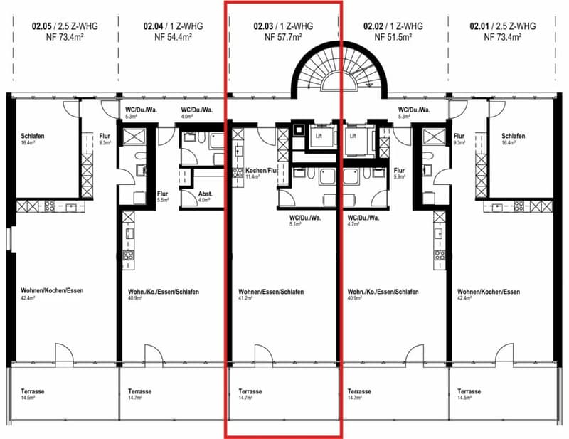 Central 1.0-room apartment in the center of Buchs (7)