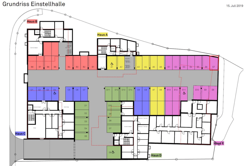Parcheggio in garage sotterraneo a Sargans E7 (1)