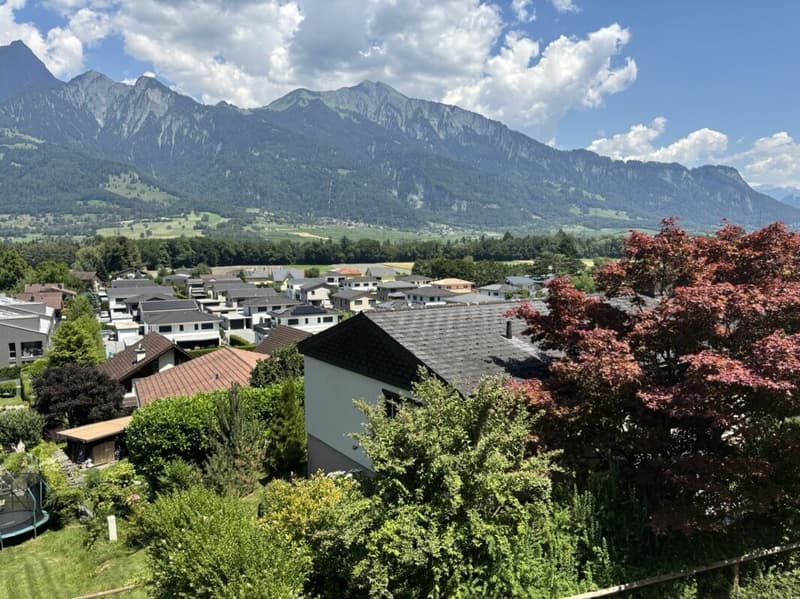 Maison de vacances charmante 3.5 pièces avec vue sur les montagnes & jardin - près du golf (18)