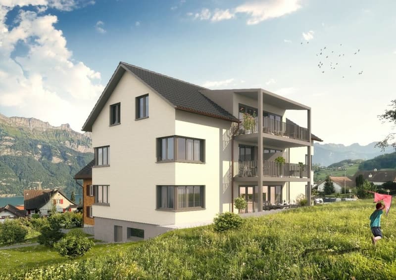 Neubau - Luxus pur! 4.5 Zimmer-Gartenwohnung über dem Walensee (2)