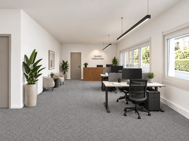 Gewerbepark an Top Lage - Halle, flexible Gewerbeflächen und Erstbezug der Büroräumlichkeiten (1)