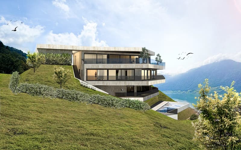 Land for luxury villa in a sensational location with mountain and lake view (1)