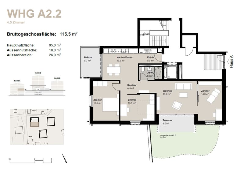 4.5-Zimmerwohnung zur Miete (Erstbezug): Neubau Hasol in Bürchen (11)
