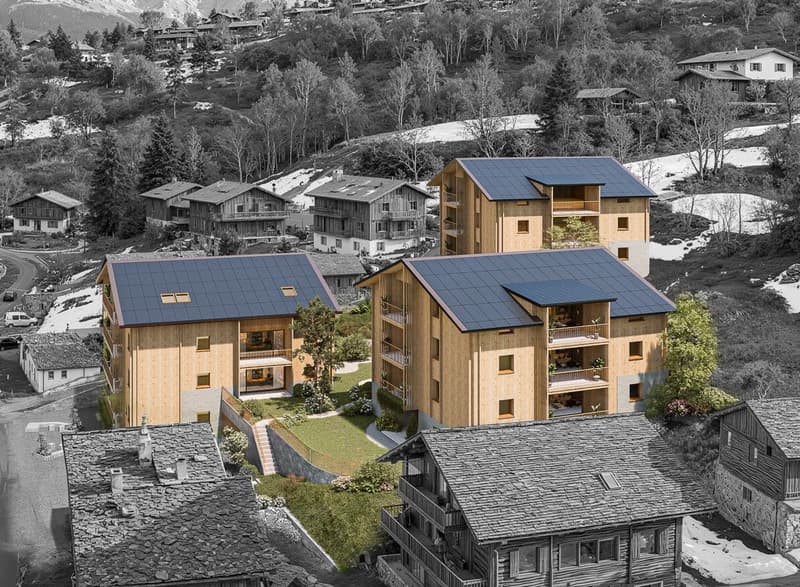 3.5-Zimmerwohnung zur Miete (Erstbezug): Neubau Hasol in Bürchen (2)