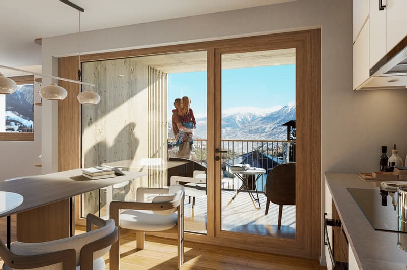 3.5-Zimmerwohnung zur Miete (Erstbezug): Neubau Hasol in Bürchen (6)