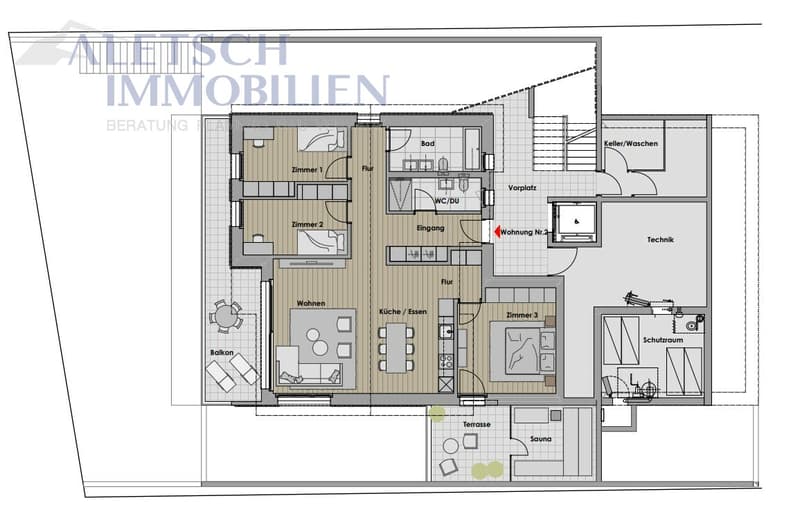 À vendre, appartement de 4,5 pièces neuf 1er étage à Staldenried (7)