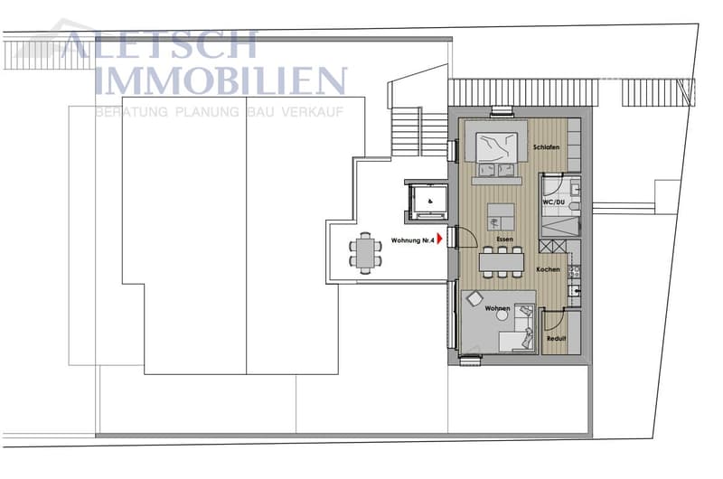 À vendre, appartement de 2,5 pièces neuf au 3e étage à Staldenried (7)