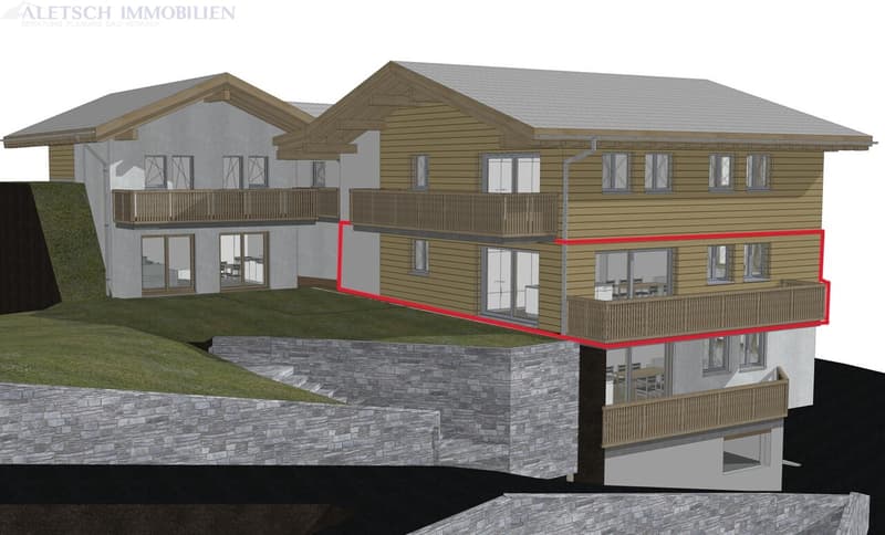 Alpin leben in Fiesch - 3.5-Zimmer-Wohnung im 1. Obergeschoss (1)