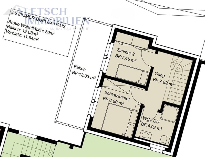 Häuschenfeeling mitten im Dorf - 3.5-Zimmer-Duplex-Wohnung, Fiesch (4)