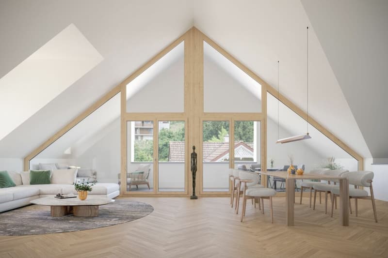 charmante 3 ½-Zimmer-Dachwohnung an idyllischer, ruhiger Wohnlage in Buchs (3)