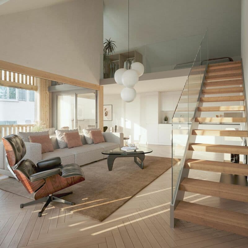 attraktive 2 ½-Zi-Dach-Maisonettewohnung an idyllischer Wohnlage in Oberschan (2)