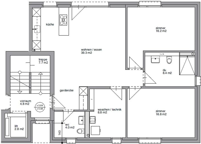 Appartement moderne de 3,5 pièces avec balcon et garage – Première occupation 2026 (15)