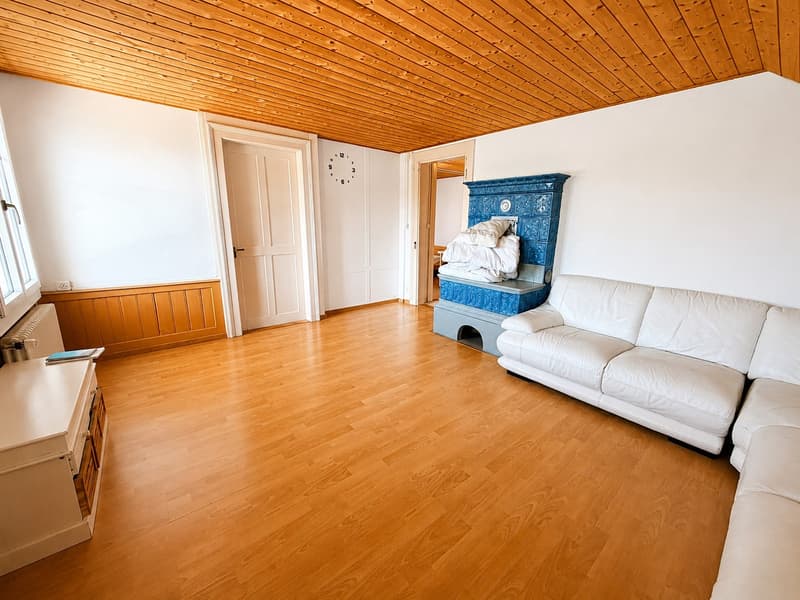 Wohnzimmer im Dachgeschoss