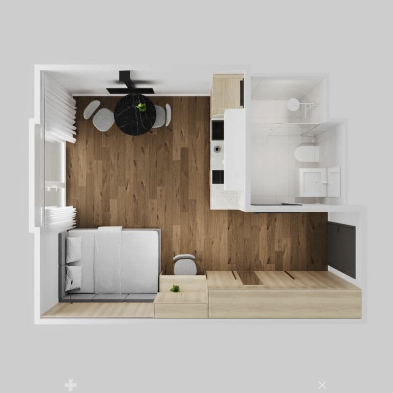 Vollmöbliertes BASIC Apartment - 25 m2 (7)